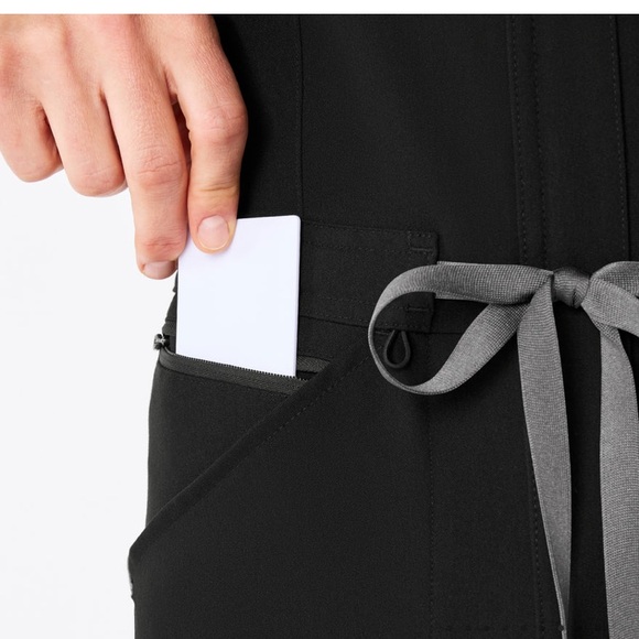 Figs Rafaela Cargo ScrubJumpsuit™ Women's Black Jumpsuit - Picture 11 of 15